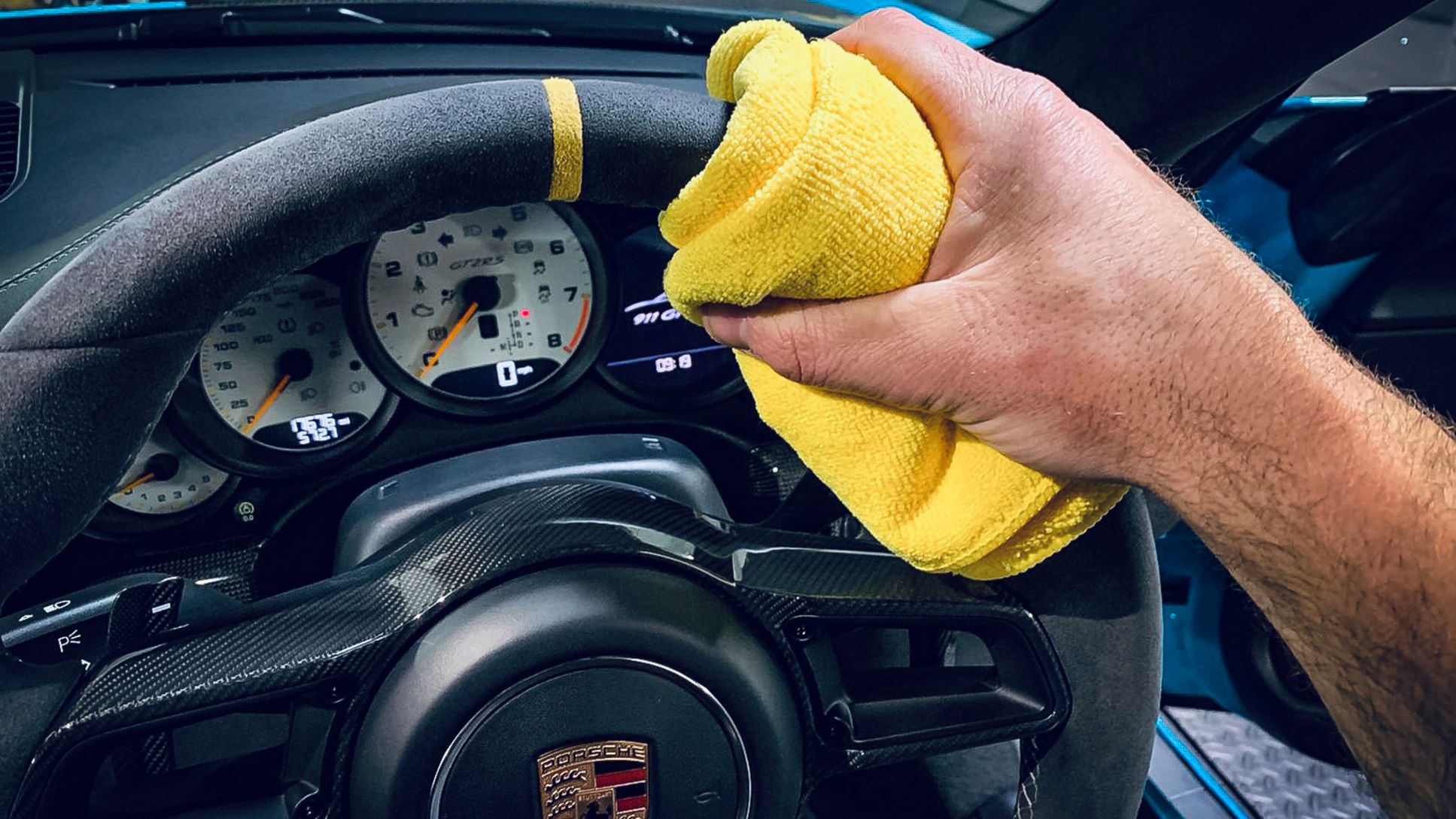 Clean vehicle interior prepared for a fresh and comfortable drive