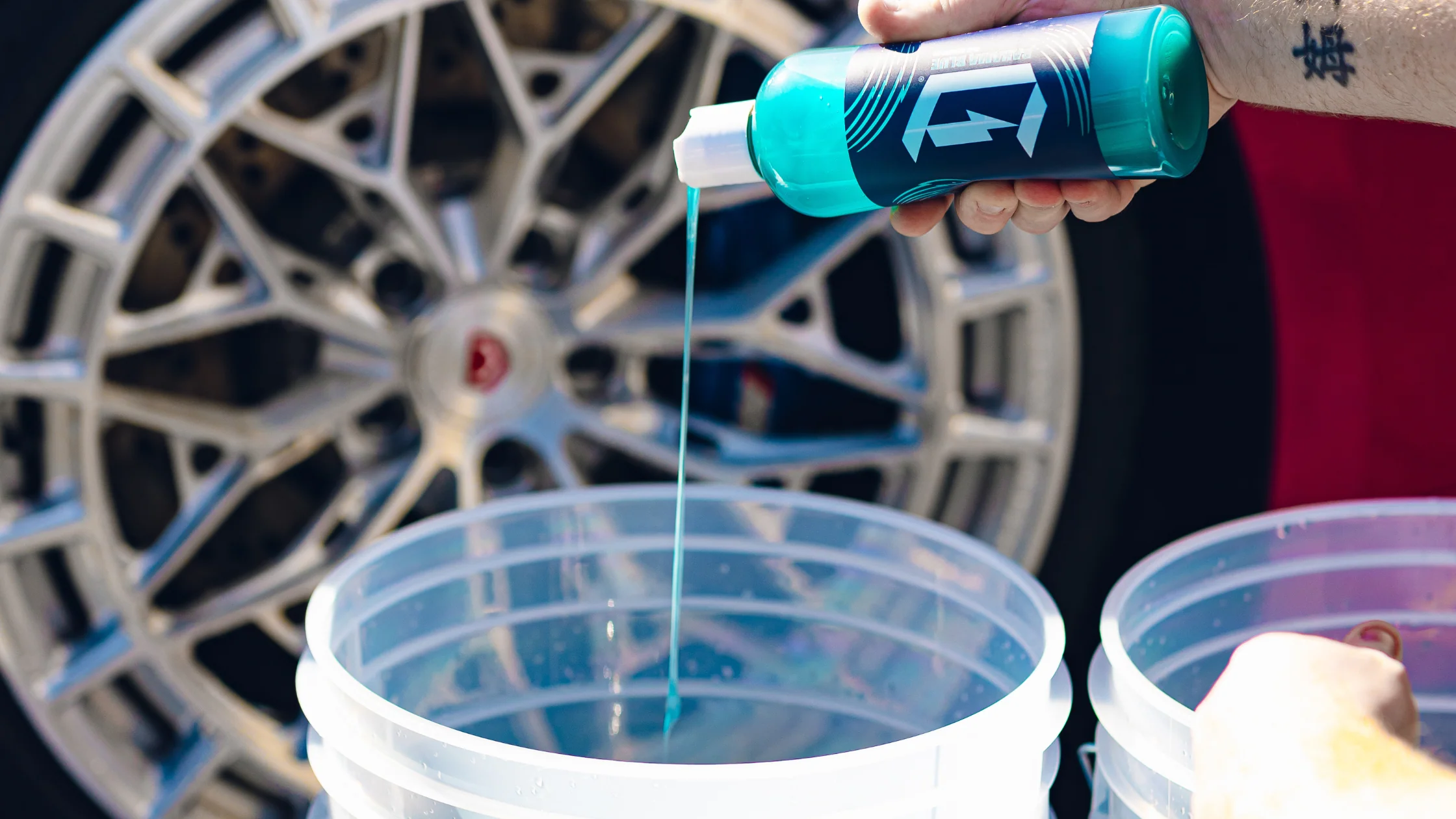 Immaculately detailed vehicle with a glossy exterior finish